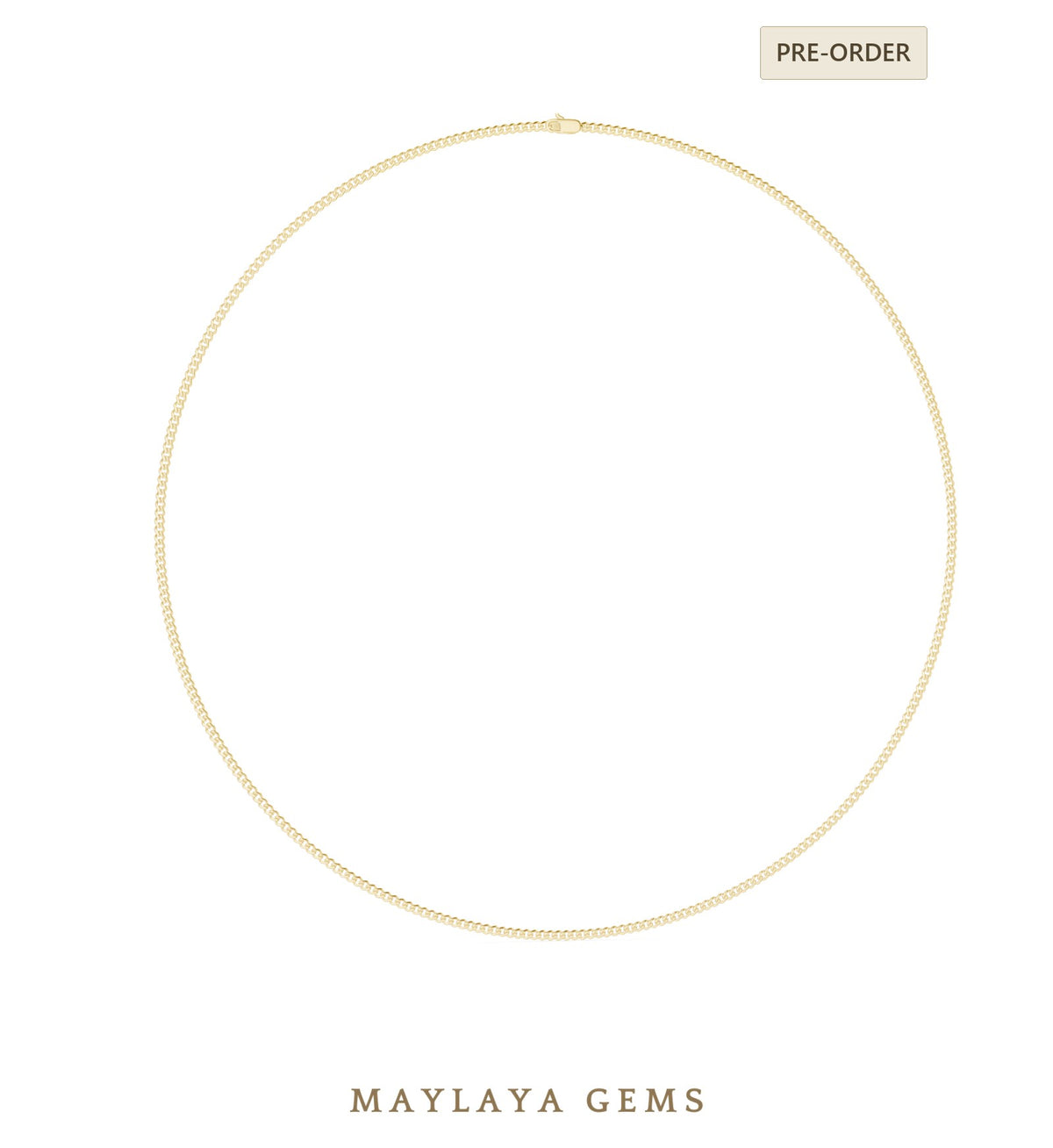 Maylaya gems necklace in yellow gold