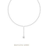 Load image into Gallery viewer, Maylaya Gems necklace in white gold