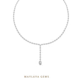 Load image into Gallery viewer, Maylaya Gems necklace in white gold