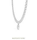 Load image into Gallery viewer, Maylaya Gems necklace in white gold