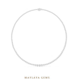 Load image into Gallery viewer, Maylaya Gems necklace in white gold