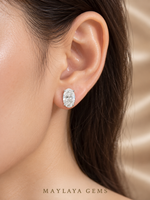 Load image into Gallery viewer, Maylaya Gems SPS6 earrings worn on a model's ear