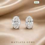 Load image into Gallery viewer, 9K Gold 2 ct Oval Diamond Stud Earrings — SPS7