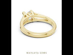 Load and play video in Gallery viewer, 1.04 ct Princess Sculpted Solitaire Lab-Grown Diamond Ring | Yellow Gold | Maylaya Gems
