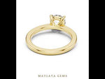 Load and play video in Gallery viewer, 1.5 ct Round Four-Prong Solitaire Lab-Grown Diamond Ring | Yellow Gold | Maylaya Gems