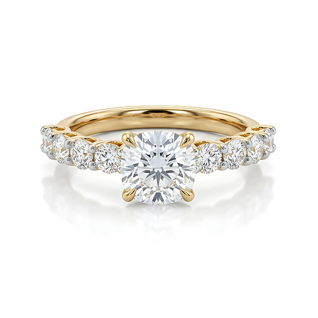 White Gold 9K Round 1.09ct Solitaire Ring