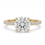Load image into Gallery viewer, Yellow Gold 9K Round 2.01ct Halo Ring
