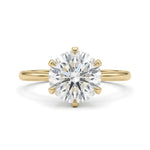 Load image into Gallery viewer, Yellow Gold 14K Round 2.06ct Solitaire Ring
