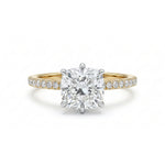 Load image into Gallery viewer, Yellow Gold 9K Cushion 2.02ct Halo Ring
