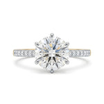 Load image into Gallery viewer, Yellow Gold 9K Round 2.04ct Halo Ring
