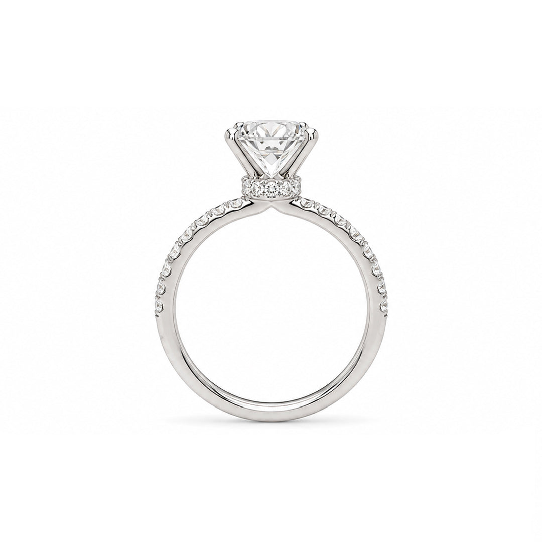 White Gold 9K Oval 2.06ct Halo Ring
