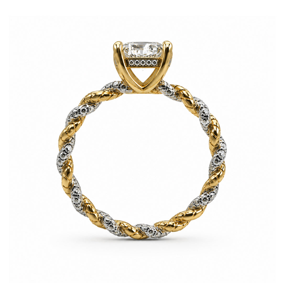 White Gold 9K Cushion 1.52ct Halo Ring