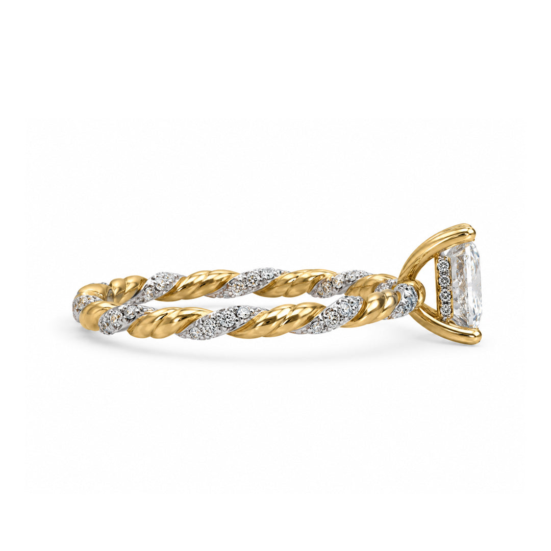 White Gold 9K Cushion 1.52ct Halo Ring
