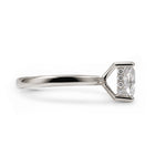 Load image into Gallery viewer, White Gold 9K Cushion 1.04ct Halo Ring
