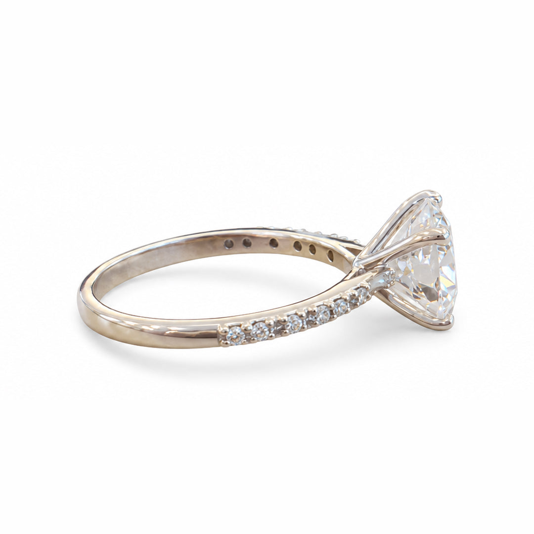 Yellow Gold 9K Round 2.03ct Halo Ring
