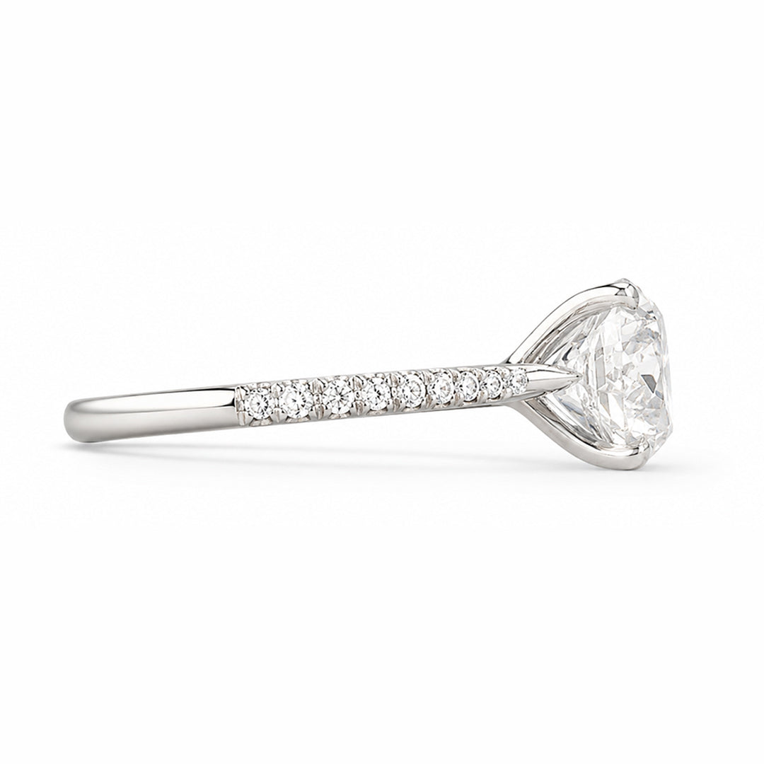 White Gold 9K Round 2.07ct Halo Ring