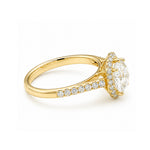 Load image into Gallery viewer, Yellow Gold 9K Round 2.04ct Halo Ring
