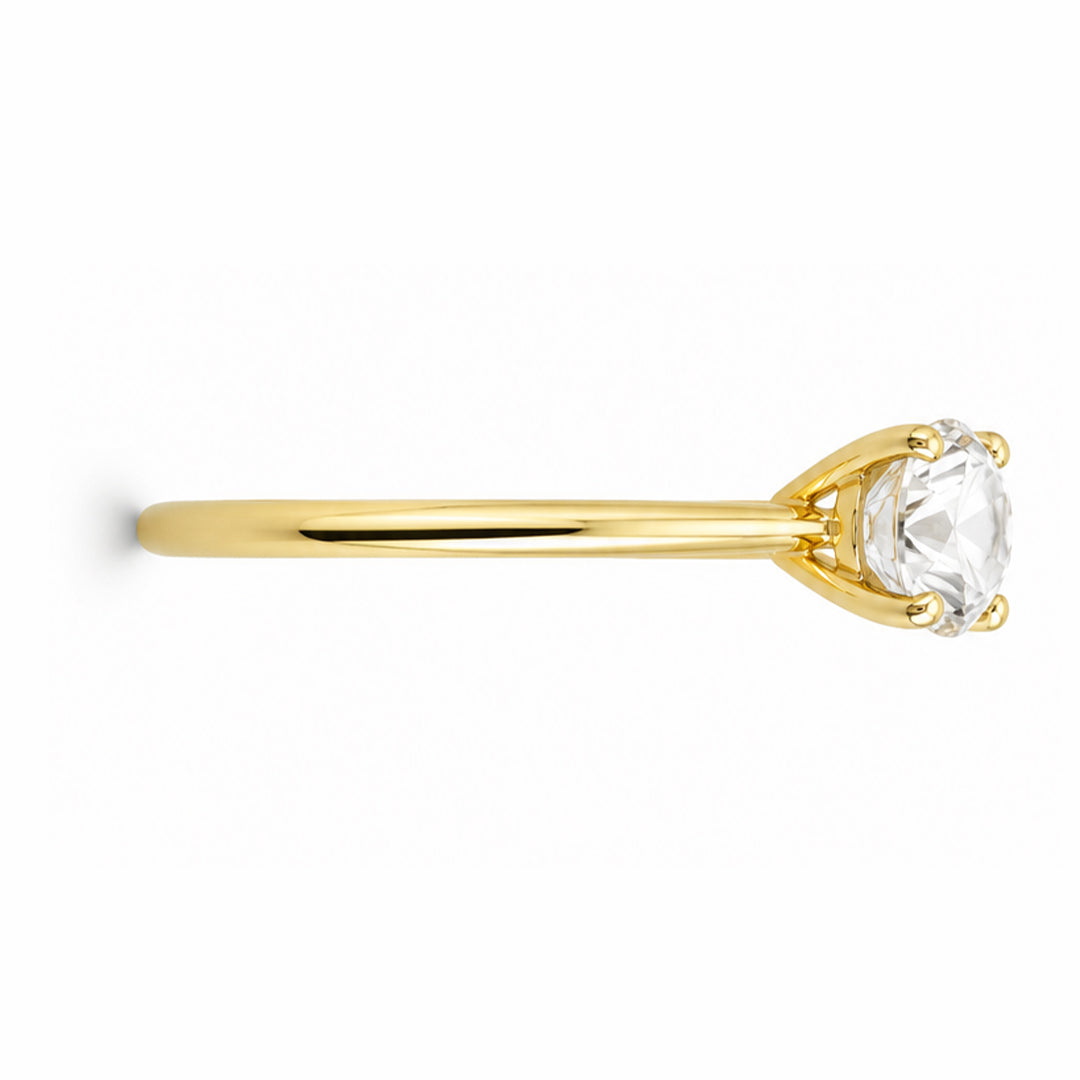 Yellow Gold 9K Round 0.31ct Solitaire Ring
