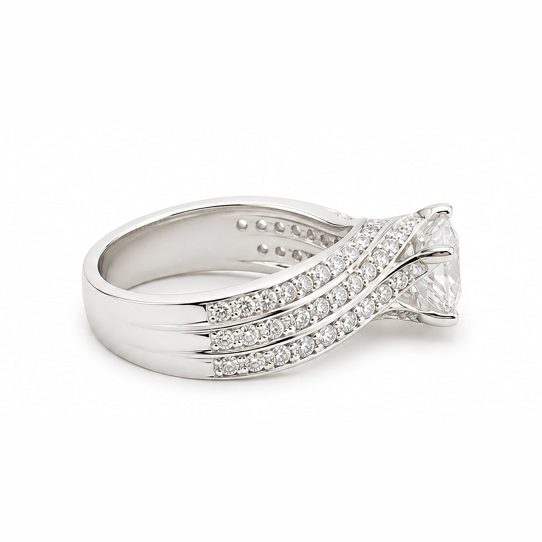 White gold 14k round 1ct halo ring