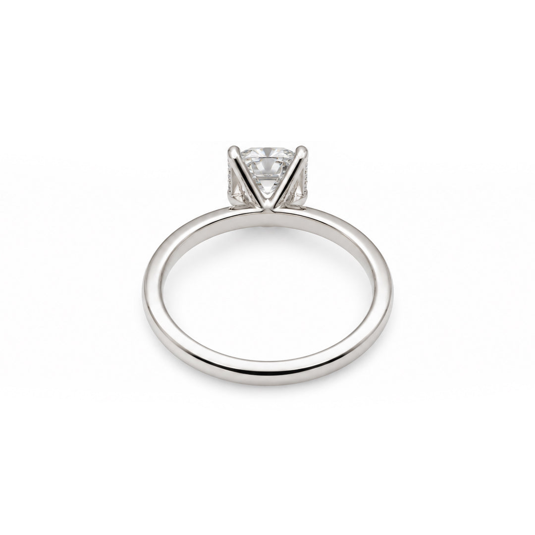 White Gold 9K Cushion 1.04ct Halo Ring