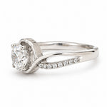 Load image into Gallery viewer, White Gold 14K Round 1.03ct Halo Ring
