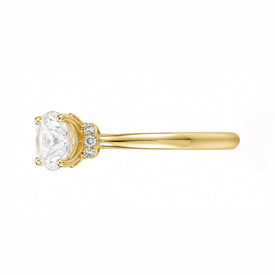 Yellow Gold 9K Round 1.54ct Halo Ring