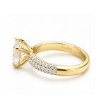 Load image into Gallery viewer, Yellow Gold 9K Round nanct Halo Ring
