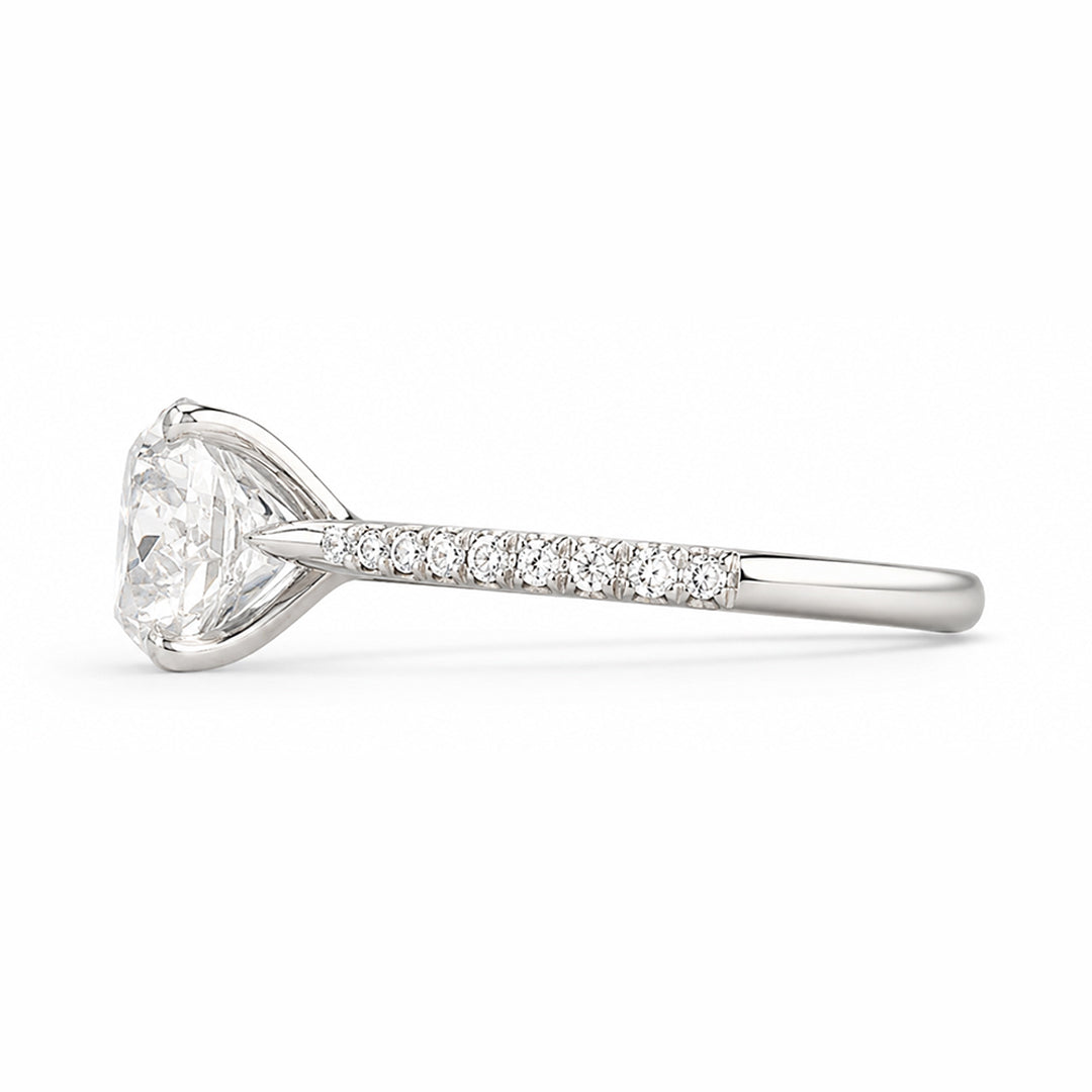 White Gold 9K Round 2.07ct Halo Ring