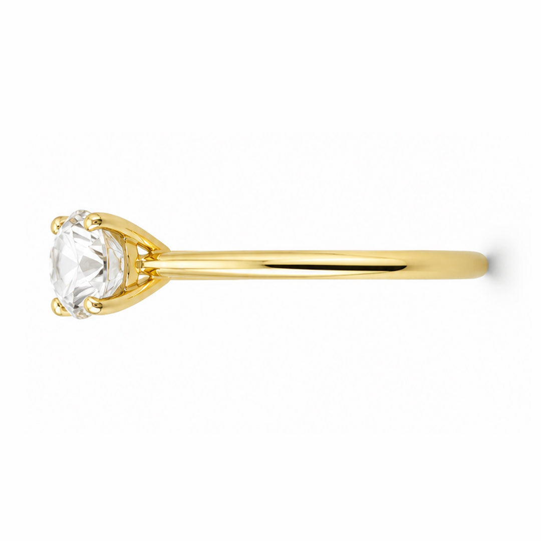 Yellow Gold 9K Round 0.31ct Solitaire Ring