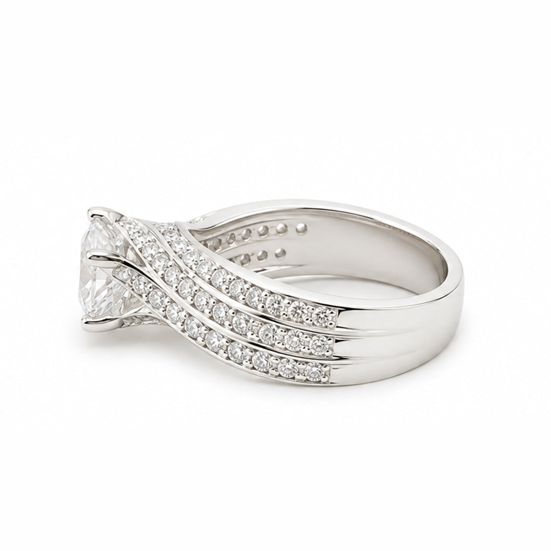 White Gold 14K Round 1ct Halo Ring