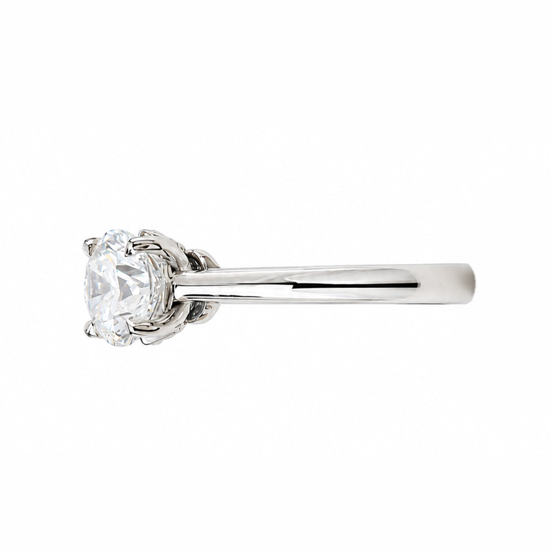 White Gold 14K Round 1.02ct Halo Ring