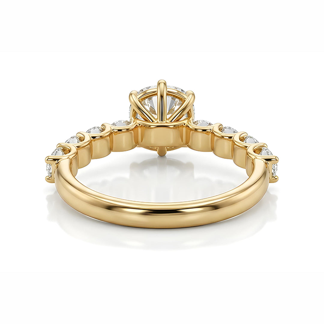 White Gold 9K Round 1.09ct Solitaire Ring