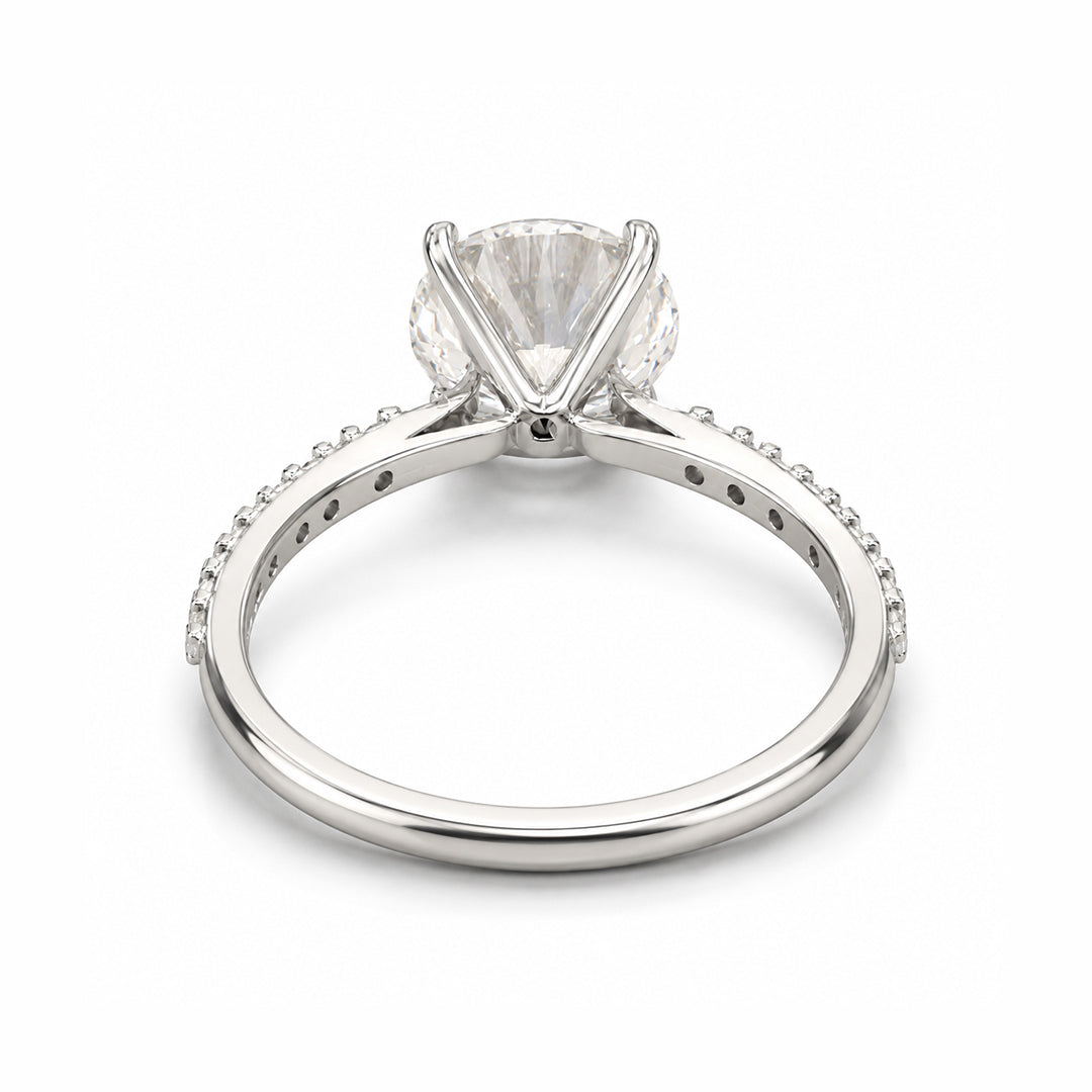 White Gold 9K Round 2.07ct Halo Ring