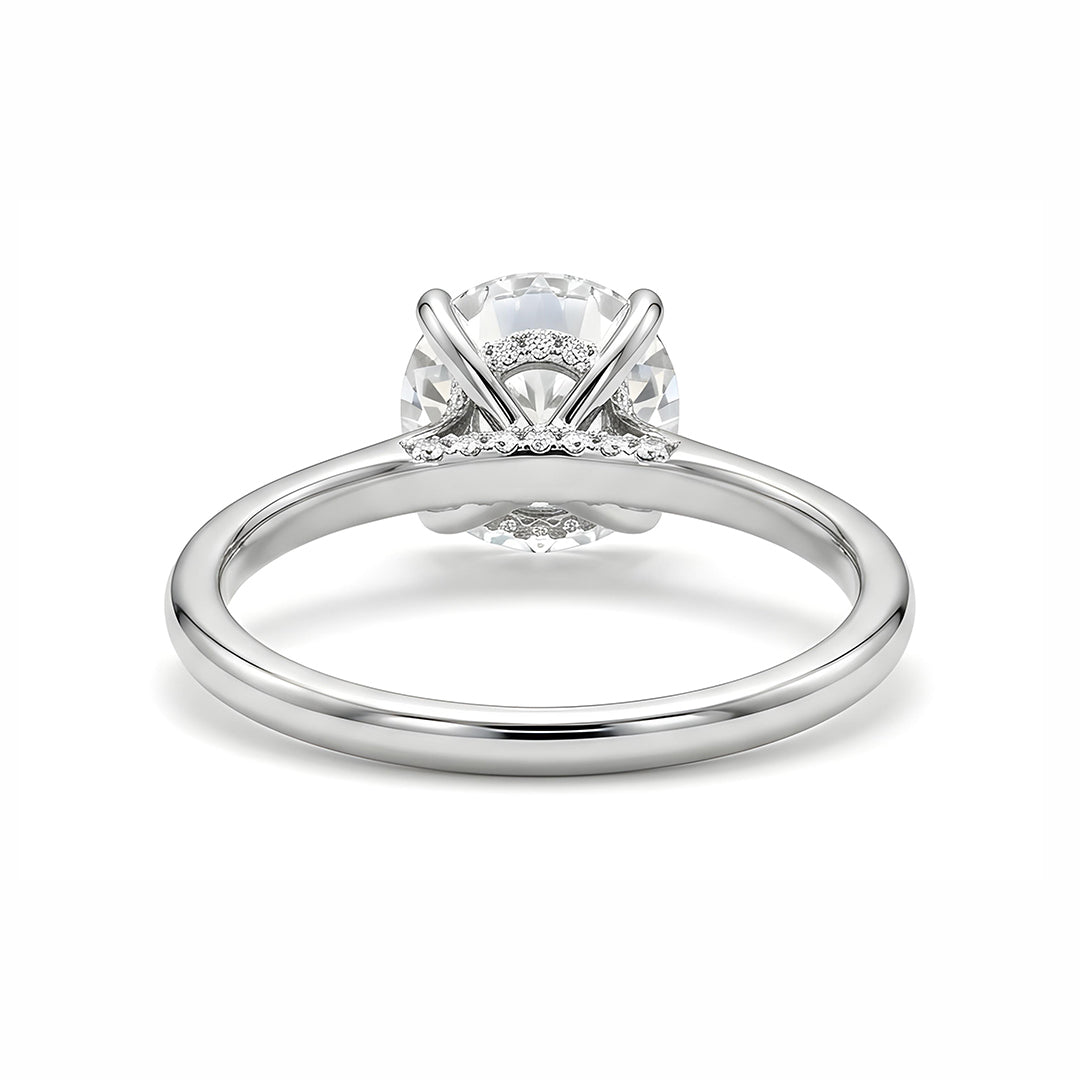 Yellow Gold 9K Round 2.01ct Halo Ring