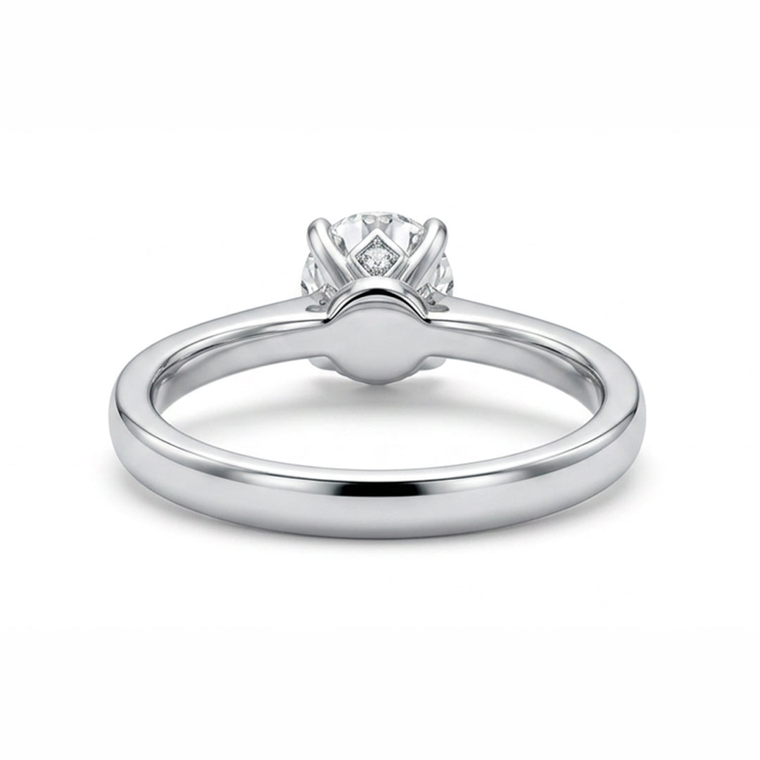 White Gold 14K Round 1.02ct Halo Ring