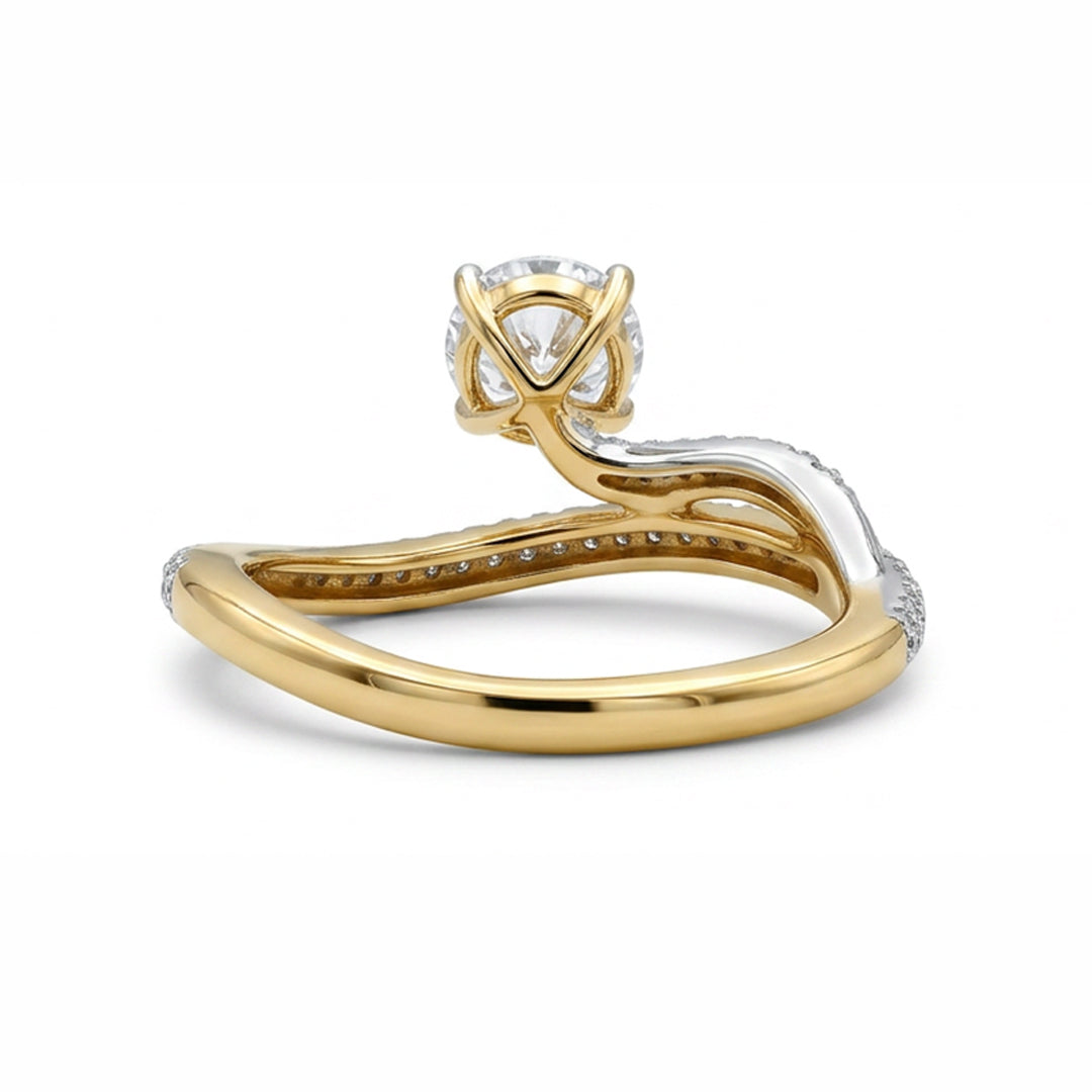 Yellow Gold 9K Round 1.09ct Halo Ring