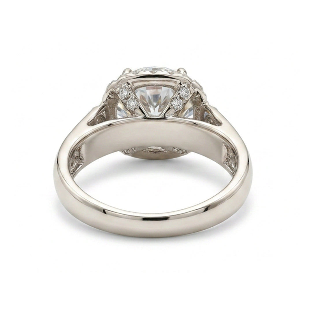 White Gold 14K Round 2.07ct Halo Ring