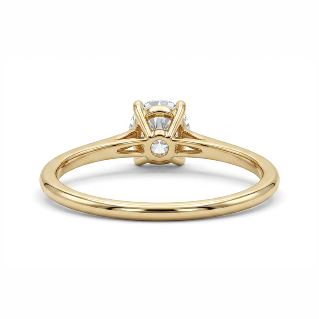 Yellow Gold 9K Round 0.31ct Solitaire Ring