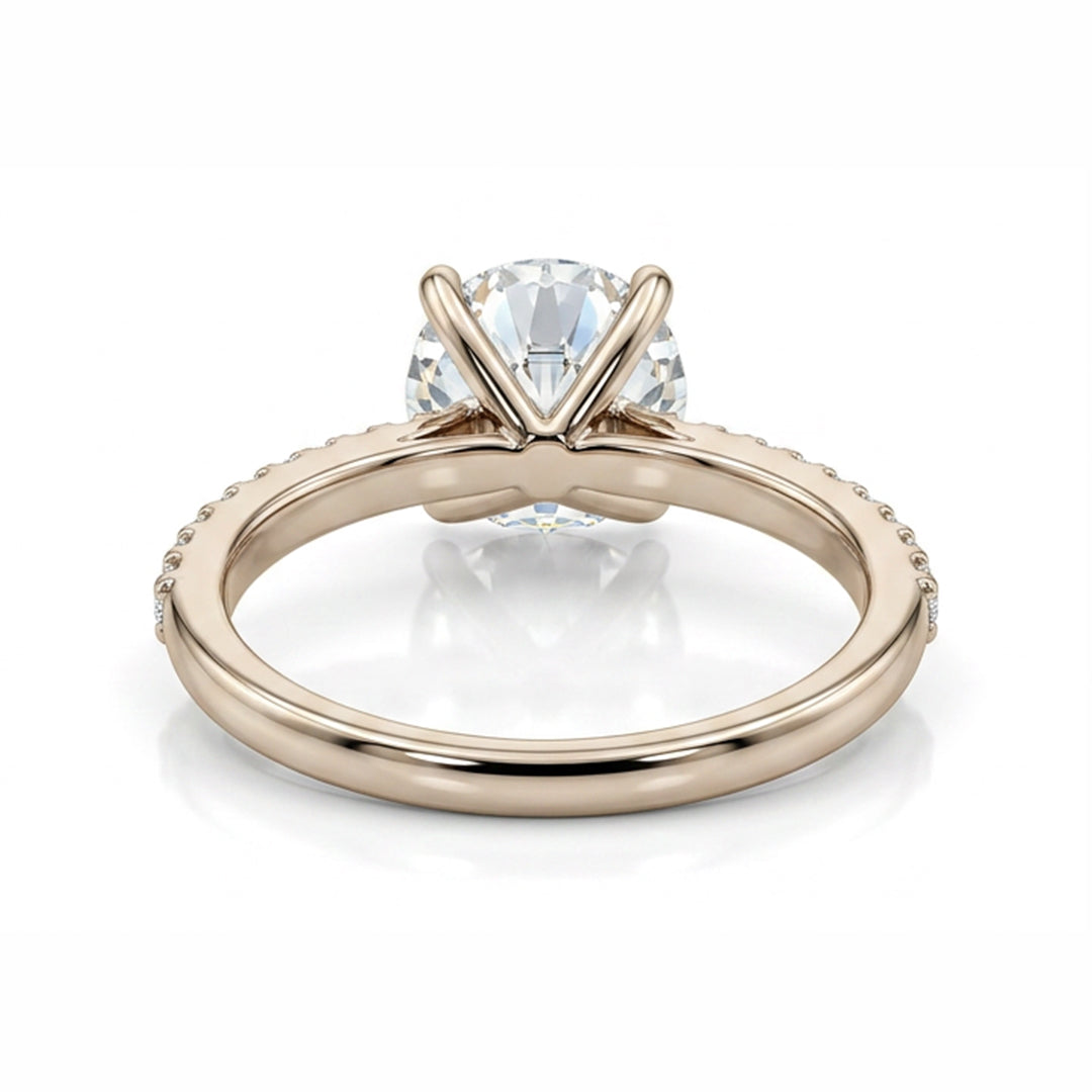 Yellow Gold 9K Round 2.03ct Halo Ring