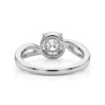 Load image into Gallery viewer, White Gold 14K Round 1.03ct Halo Ring
