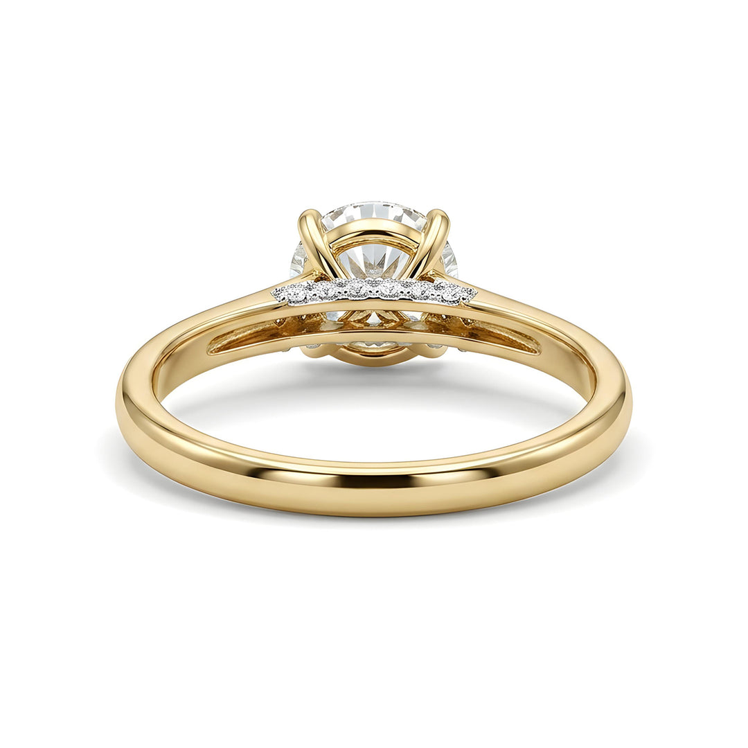 Celeste Twisted Solitaire Diamond Ring