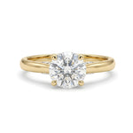 Load image into Gallery viewer, Celeste Twisted Solitaire Diamond Ring
