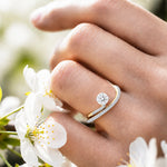 Load image into Gallery viewer, Yellow Gold 9K Round 1.09ct Halo Ring
