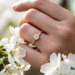 Load image into Gallery viewer, Yellow Gold 9K Round 2.06ct Halo Ring
