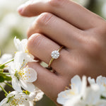 Load image into Gallery viewer, Yellow Gold 9K Round 2.07ct Halo Ring
