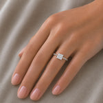 Load image into Gallery viewer, White Gold 9K Cushion 1.52ct Halo Ring

