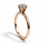 Load image into Gallery viewer, White Rhodium 9K Oval Solitairect Solitaire Ring
