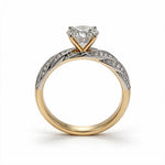Load image into Gallery viewer, Yellow Gold Polish 9K Round Solitairect Solitaire Ring
