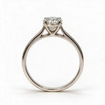 Load image into Gallery viewer, White Rhodium 9K Round Solitairect Solitaire Ring

