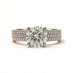 Load image into Gallery viewer, Yellow Gold Polish 9K Round Solitairect Solitaire Ring
